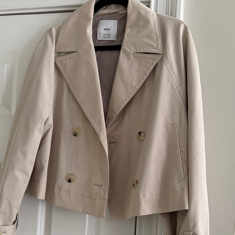 Mango Women's crop trench coat
